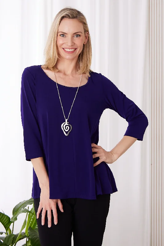 Josephine 3/4 Sleeve Top - Purple