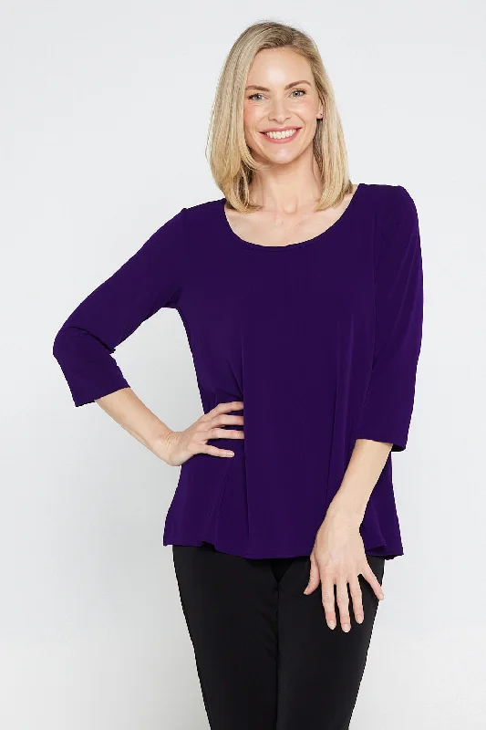 Josephine 3/4 Sleeve Top - Purple