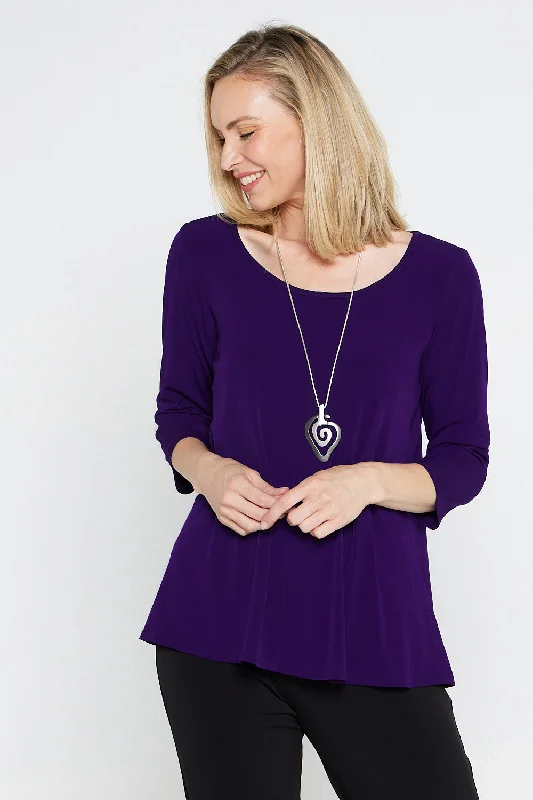 Josephine 3/4 Sleeve Top - Purple