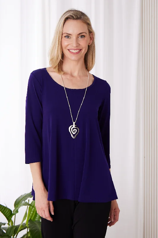 Josephine 3/4 Sleeve Top - Purple