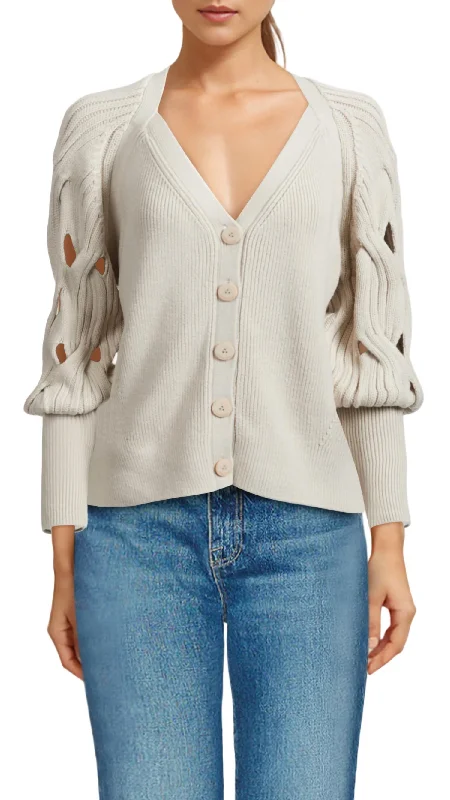 Kinley Cardigan In Stone