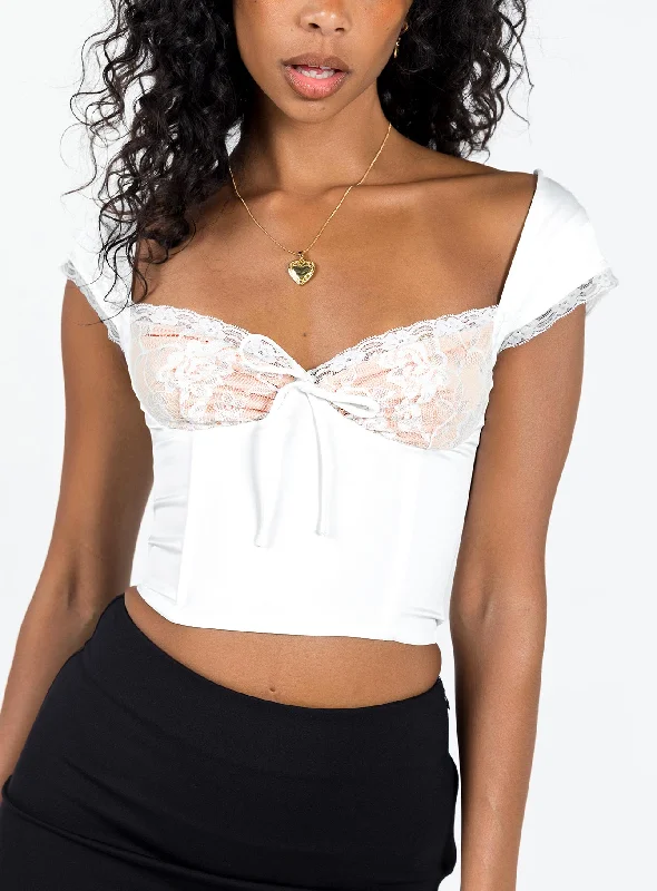 Langside Bodice Top Ivory