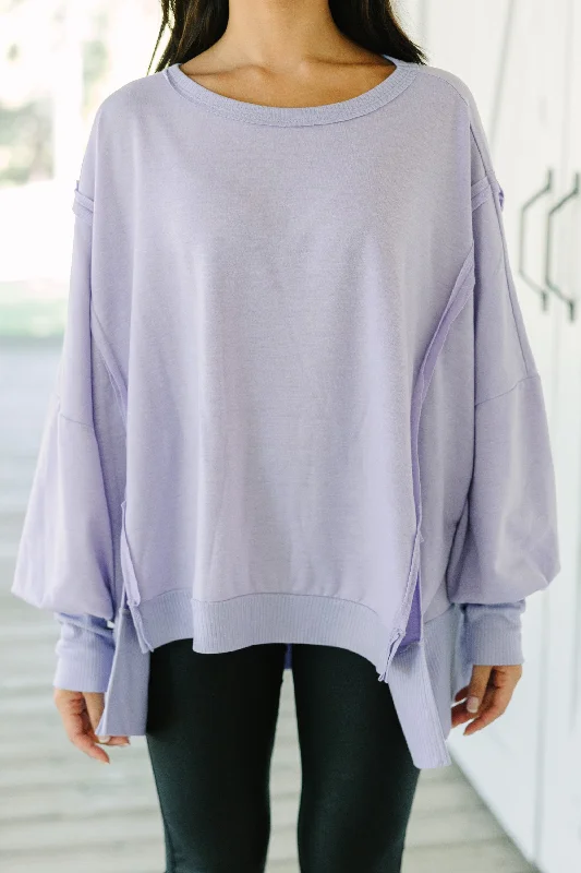 Let's Get Cozy Lavender Purple Pullover