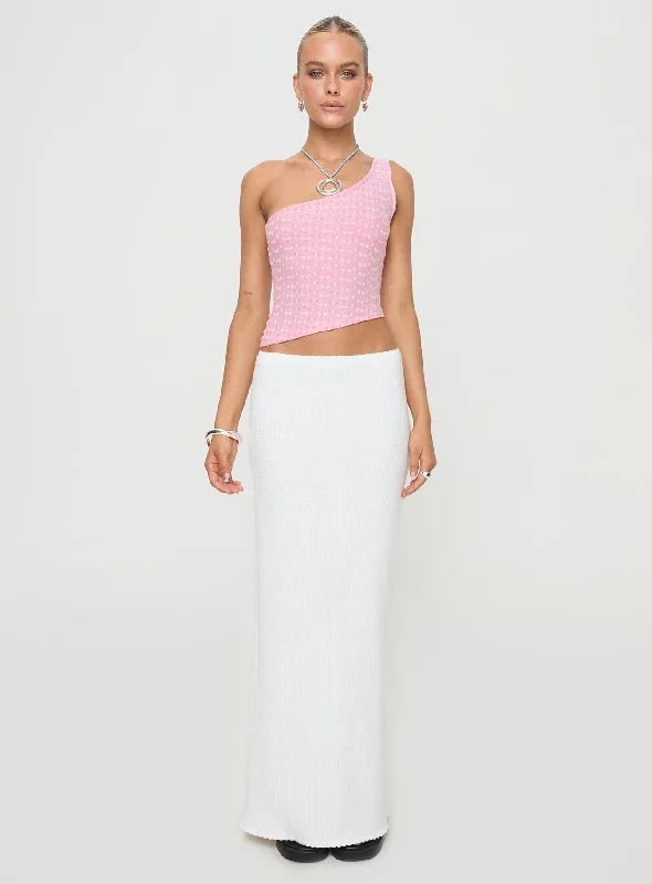 Lithay One Shoulder Top Pink