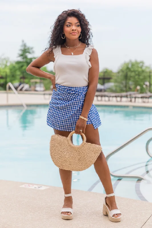 Summertime Muse Ivory Ruffle Sleeve Sweater Tank