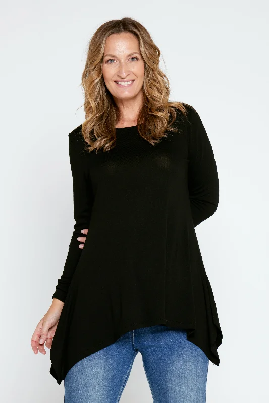 Andrea Long Sleeve Top - Black