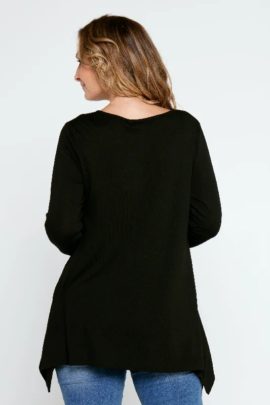 Andrea Long Sleeve Top - Black