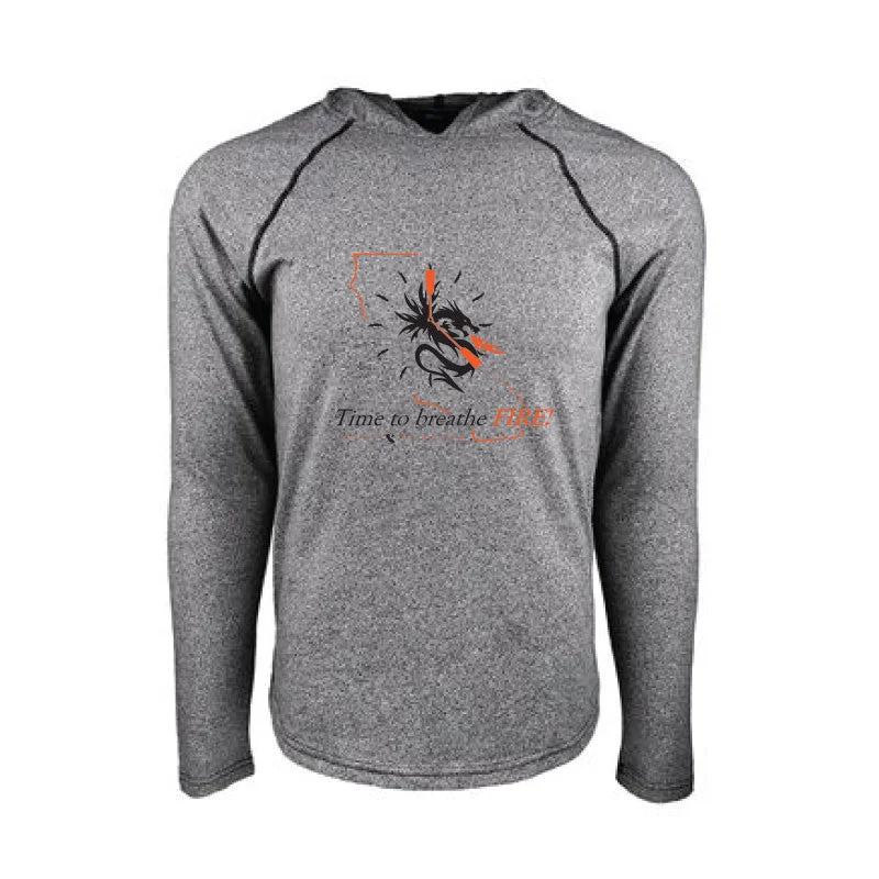 Time to Breathe Fire Mock-Twist Hoodie