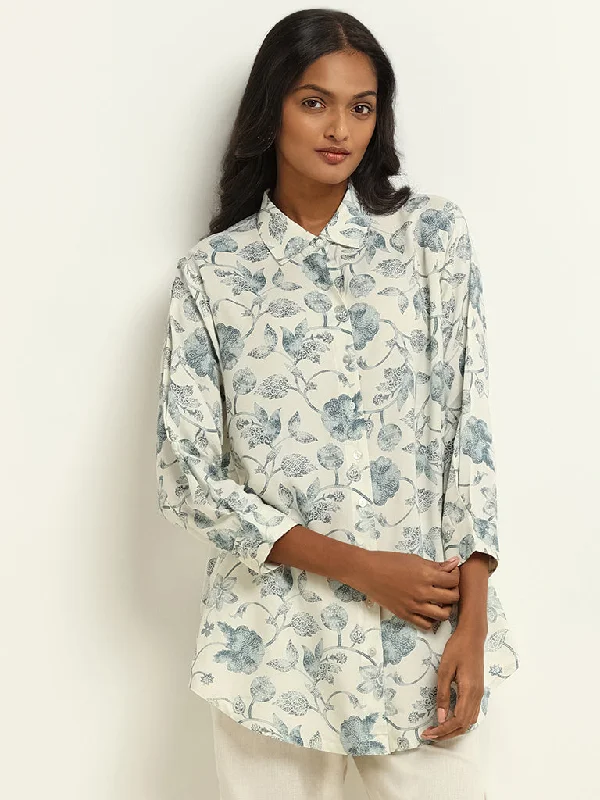 Utsa Blue Printed Tunic