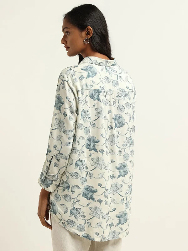 Utsa Blue Printed Tunic