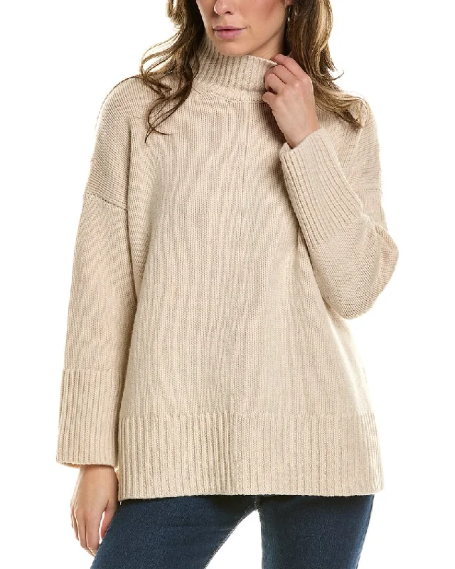 Vince Trapeze Turtleneck Wool & Cashmere-Blend Sweater