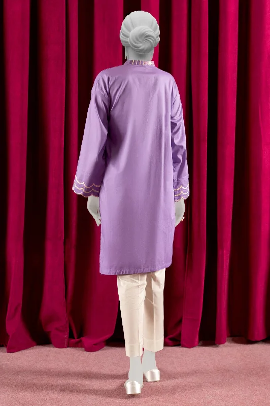 Purple Embroidered Kurti