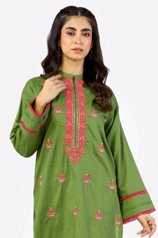 Green Embroidered Kurti