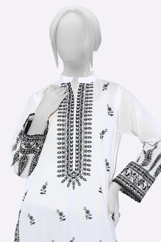 White Embroidered Kurti