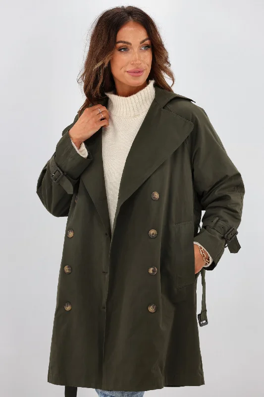 Boho Australia Trench Coat Dark Khaki