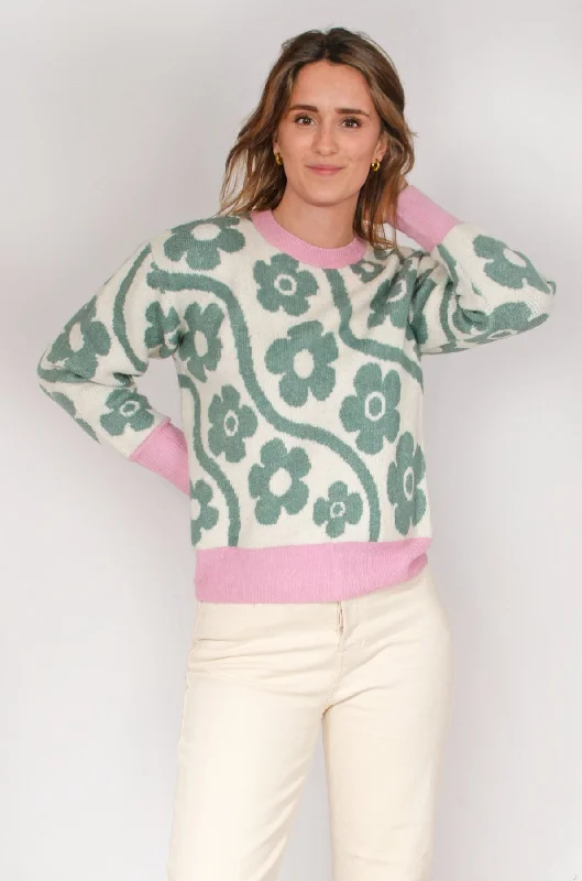 Bold Flower Knit Jumper