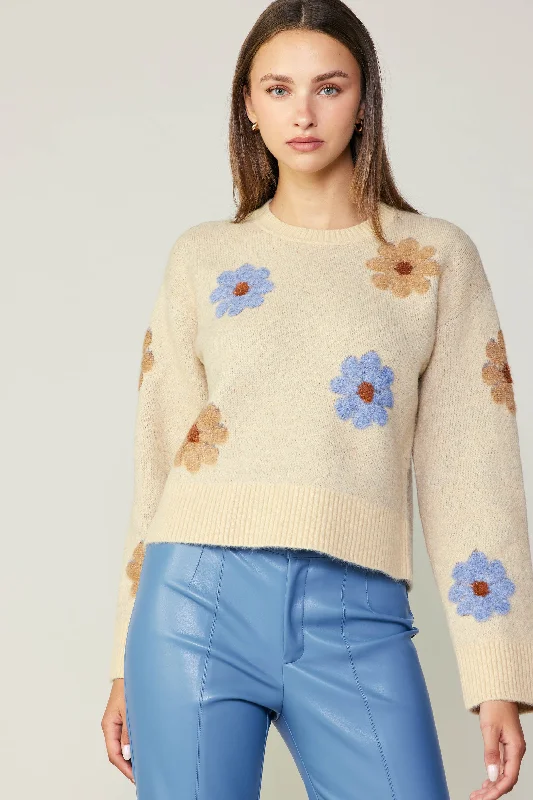 Daisy Embroidered Sweater