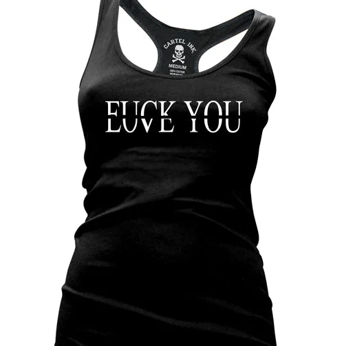 F Love You Women's Racer Back Tank Top