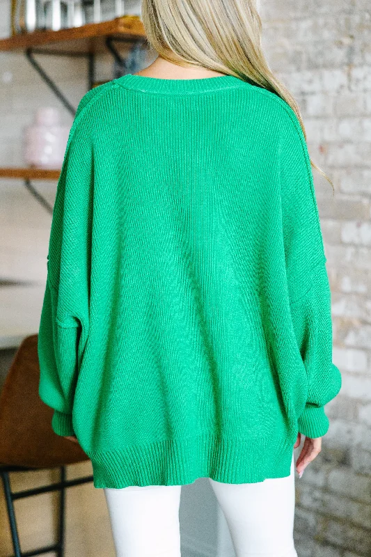 Give You Joy Kelly Green Dolman Sweater