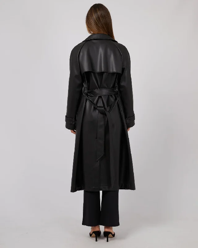 Jorge Mckenzie Trench Coat Black