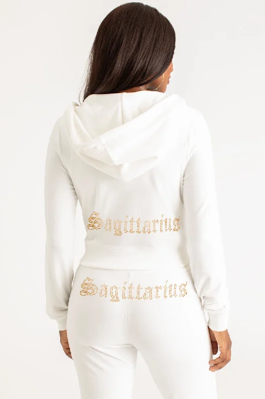 Sagittarius Big Bling Velour Hoodie