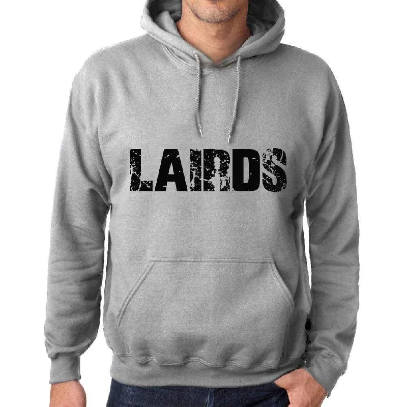 Unisex Printed Graphic Cotton Hoodie Popular Words LAIRDS Grey Marl