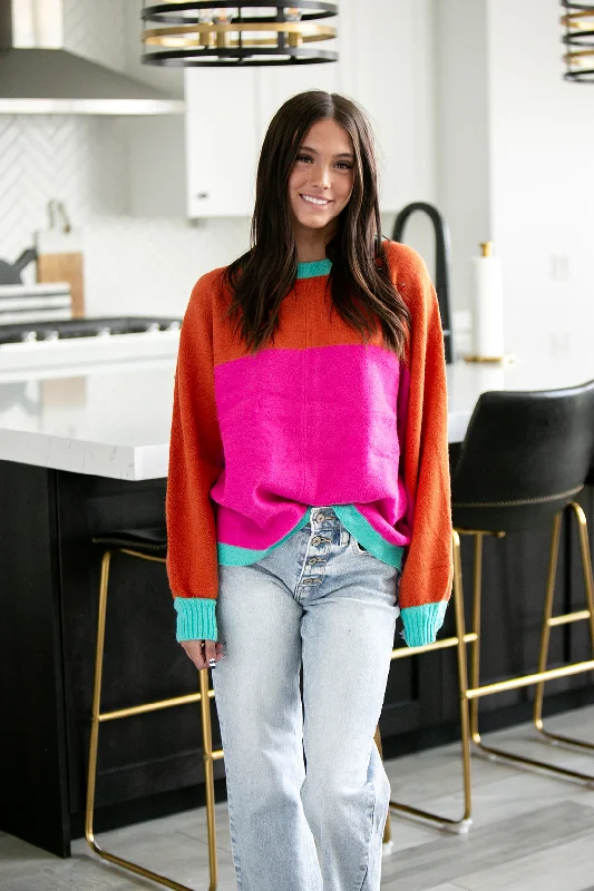 Lucy Color Block Sweater