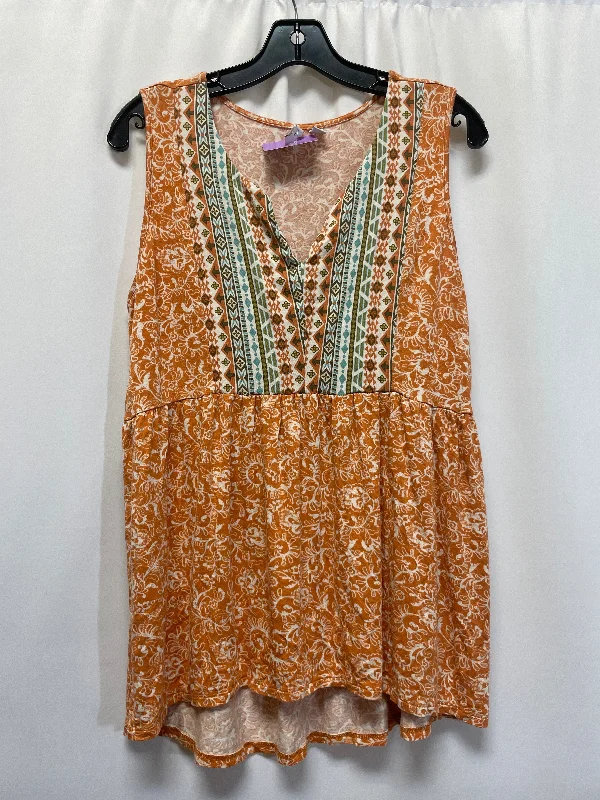 Orange Top Sleeveless Cato, Size M