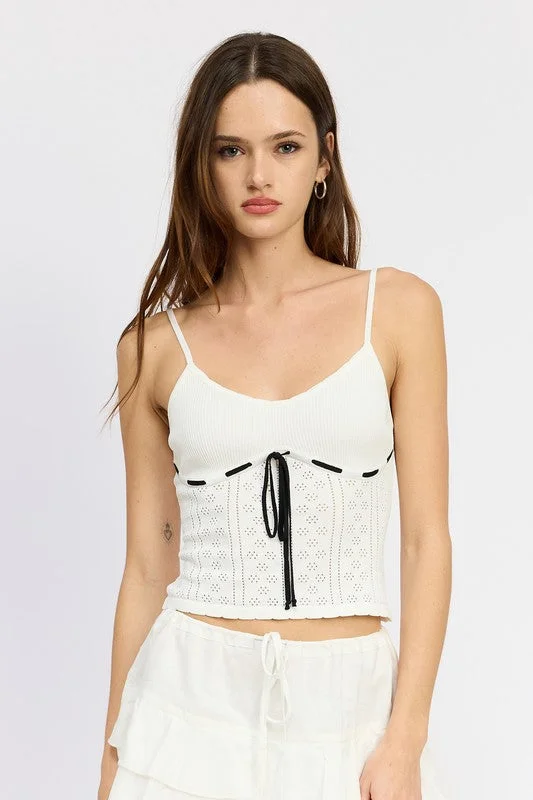 Madison Pointelle Rib Tank