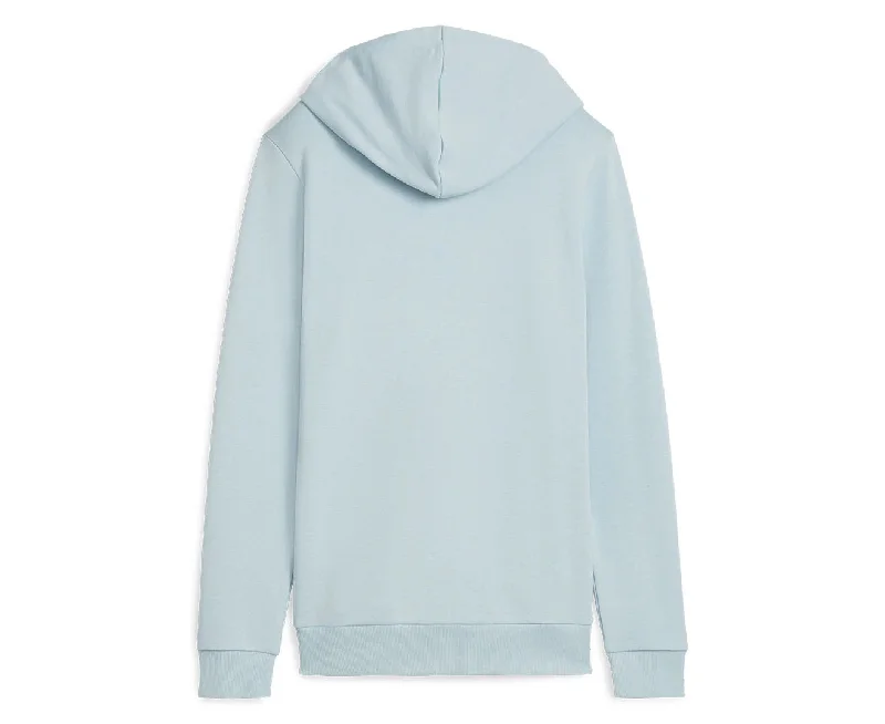 PUMA WOMEN'S ESSENTIALS LOGO TURQUOISE BLUE HOODIE