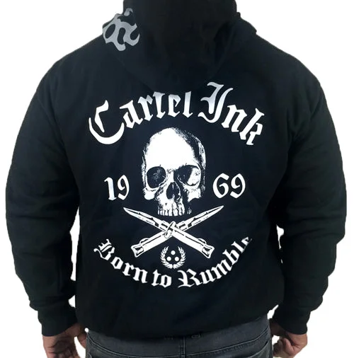 Born To Rumble Men's ZIPPERED Hoodie