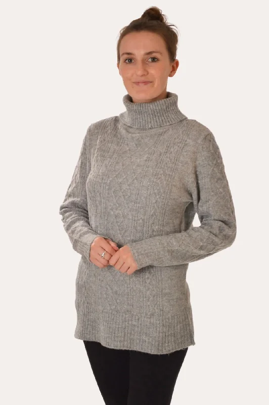 Roll Neck Cable Knit Jumper