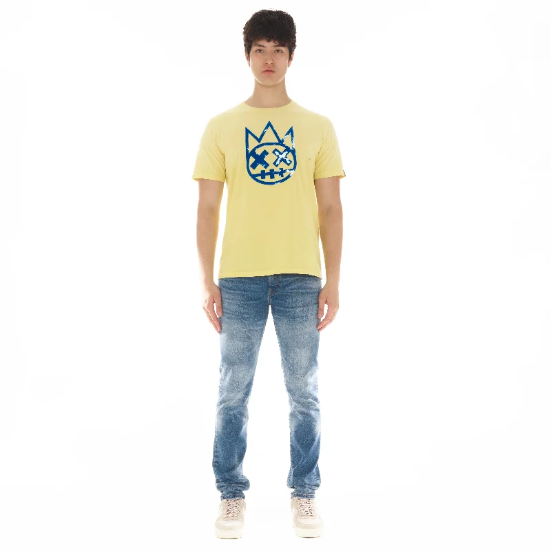 SHIMUCHAN LOGO SHORT SLEEVE CREW NECK TEE IN VINTAGE YELLOW