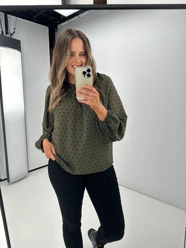 Stella + Gemma Ettie Top Khaki Green