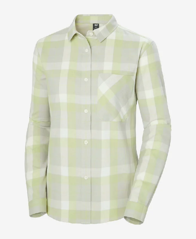 W LOKKA ORGANIC FLANNEL LS SHIRT, Iced Matcha