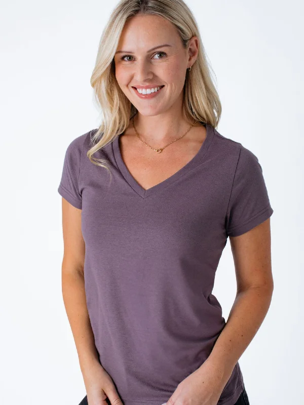 Women's Purple Galaxy V-Neck