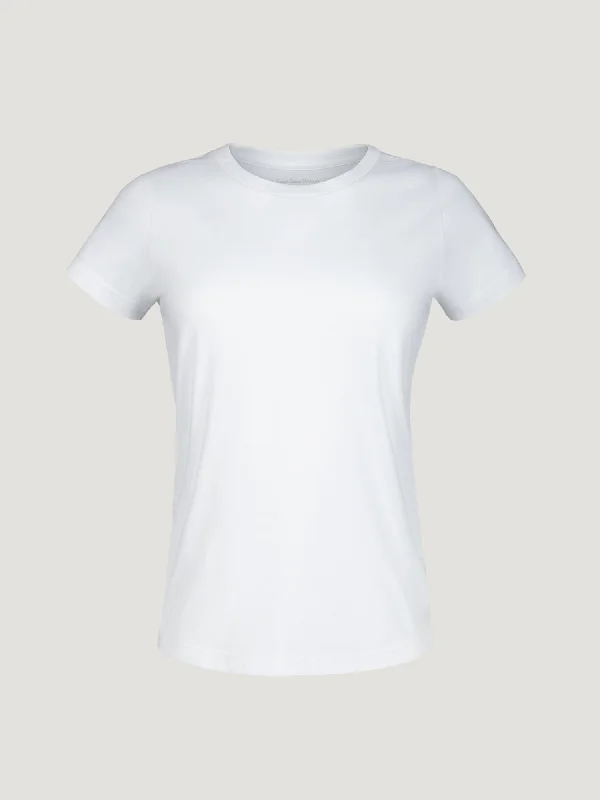 Women's White Crew Neck