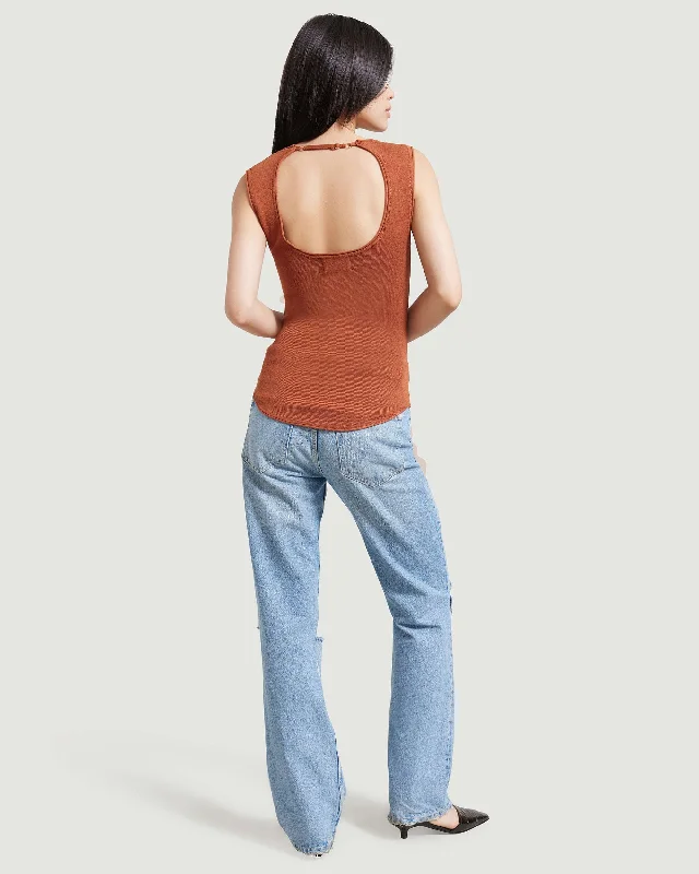 Alexis Keyhole-Back Sweater Tank