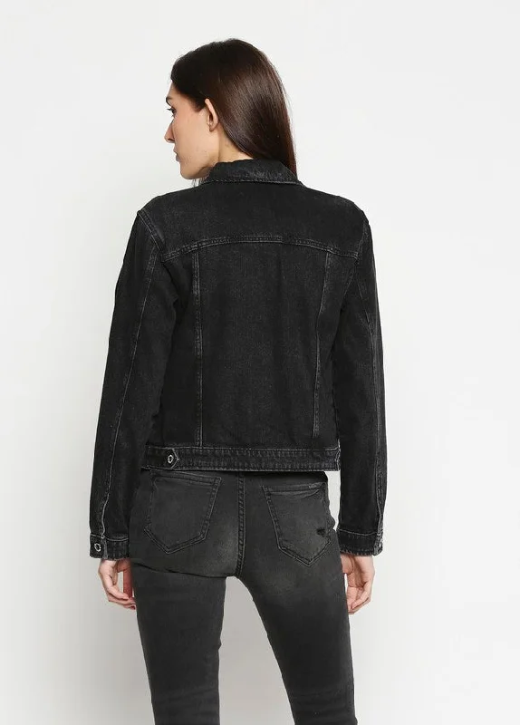 Bristol Black Denim Basic Jacket