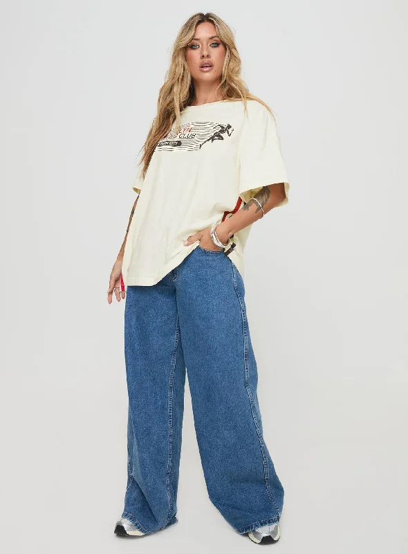 Brklyn Running Oversized Tee White