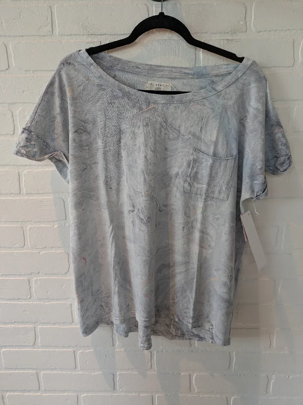 Grey Top Short Sleeve Basic Sol Angeles, Size Xl