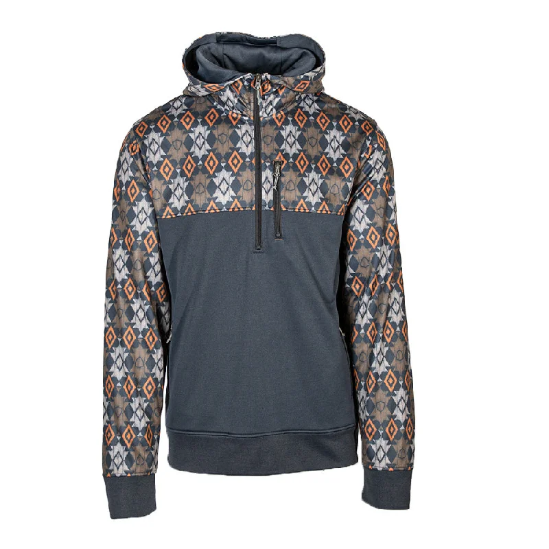 Half Zip Performance Hoodie | Chevron Cowboy