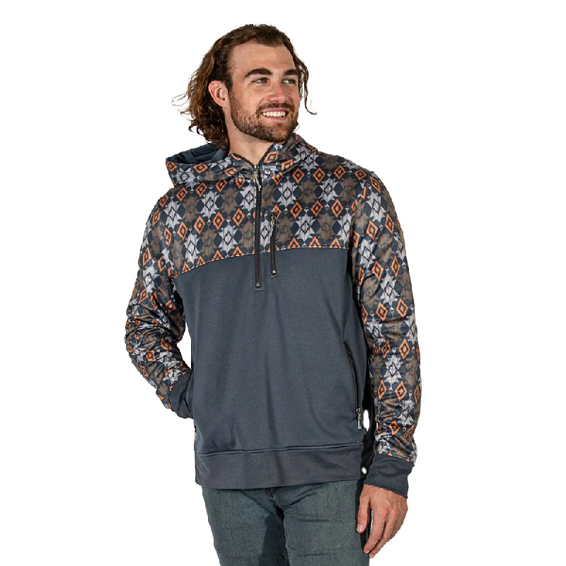 Half Zip Performance Hoodie | Chevron Cowboy