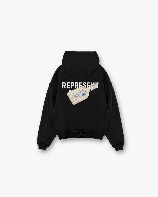 Luggage Tag Hoodie - Jet Black