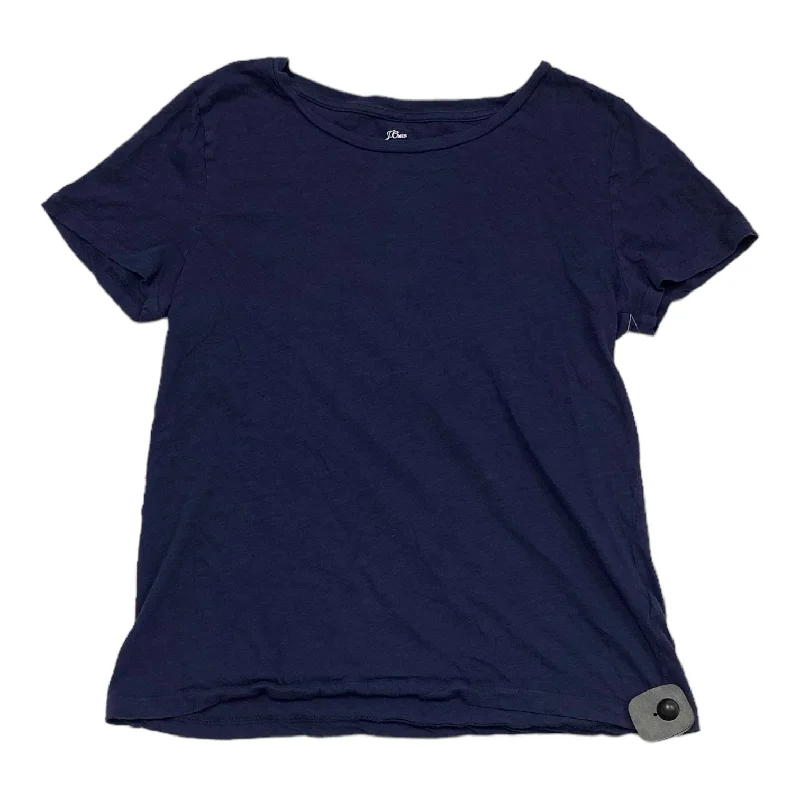 Navy Top Short Sleeve Basic J. Crew, Size M