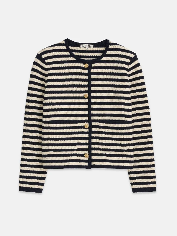 Paris Sweater Jacket In Stripe