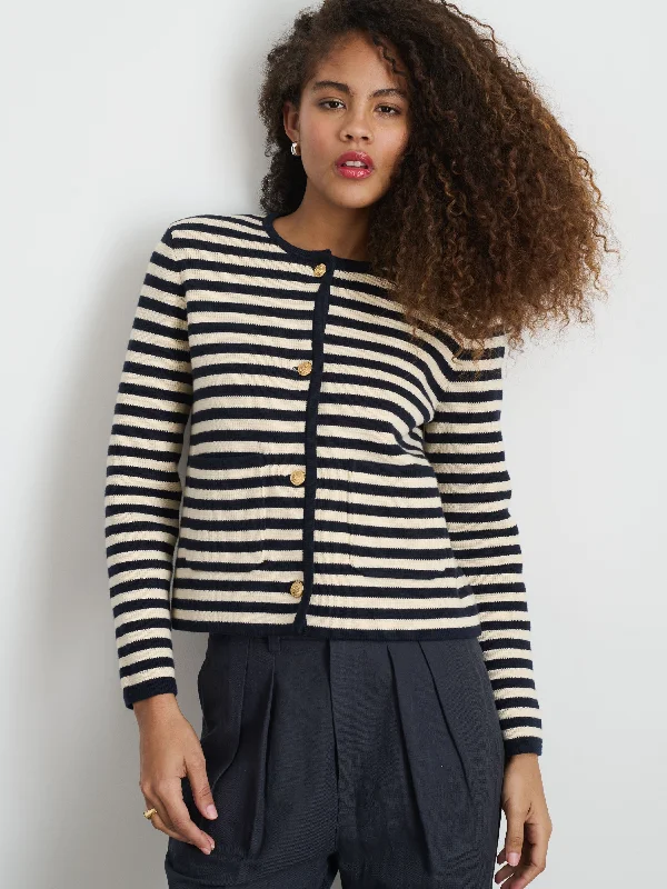 Paris Sweater Jacket In Stripe