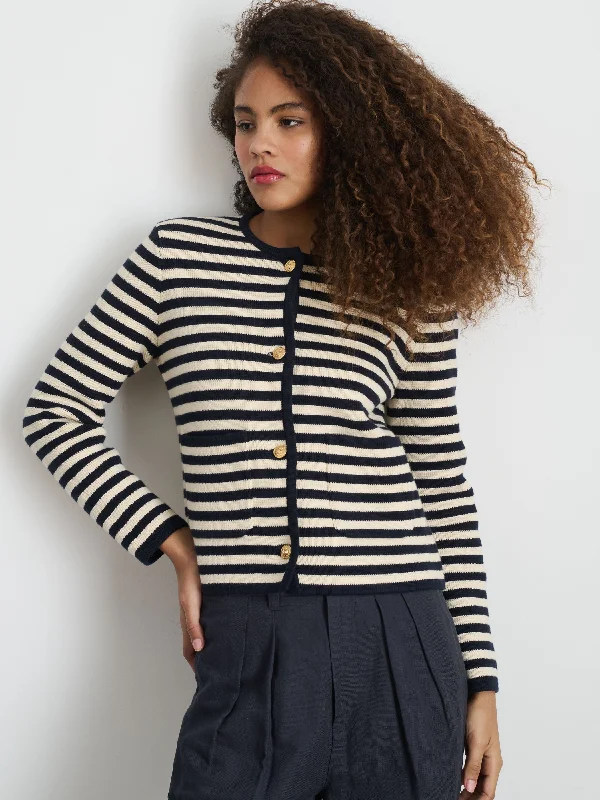 Paris Sweater Jacket In Stripe