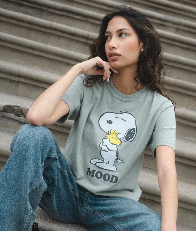 Peanuts Snoopy and Woodstock Mood Boyfriend Tee