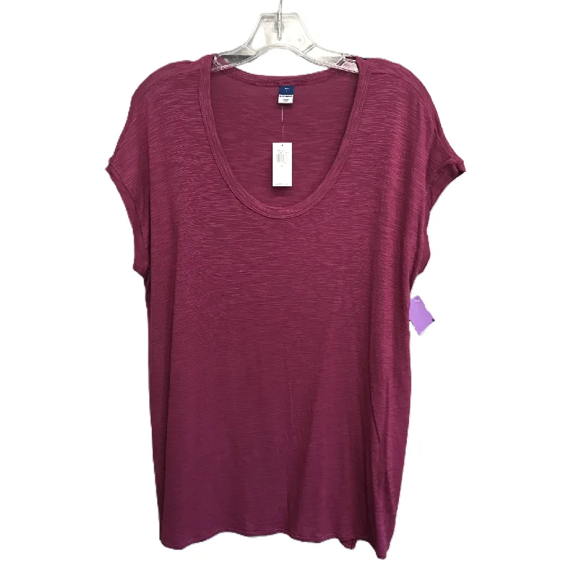 Pink Top Short Sleeve Basic By Old Navy, Size: S